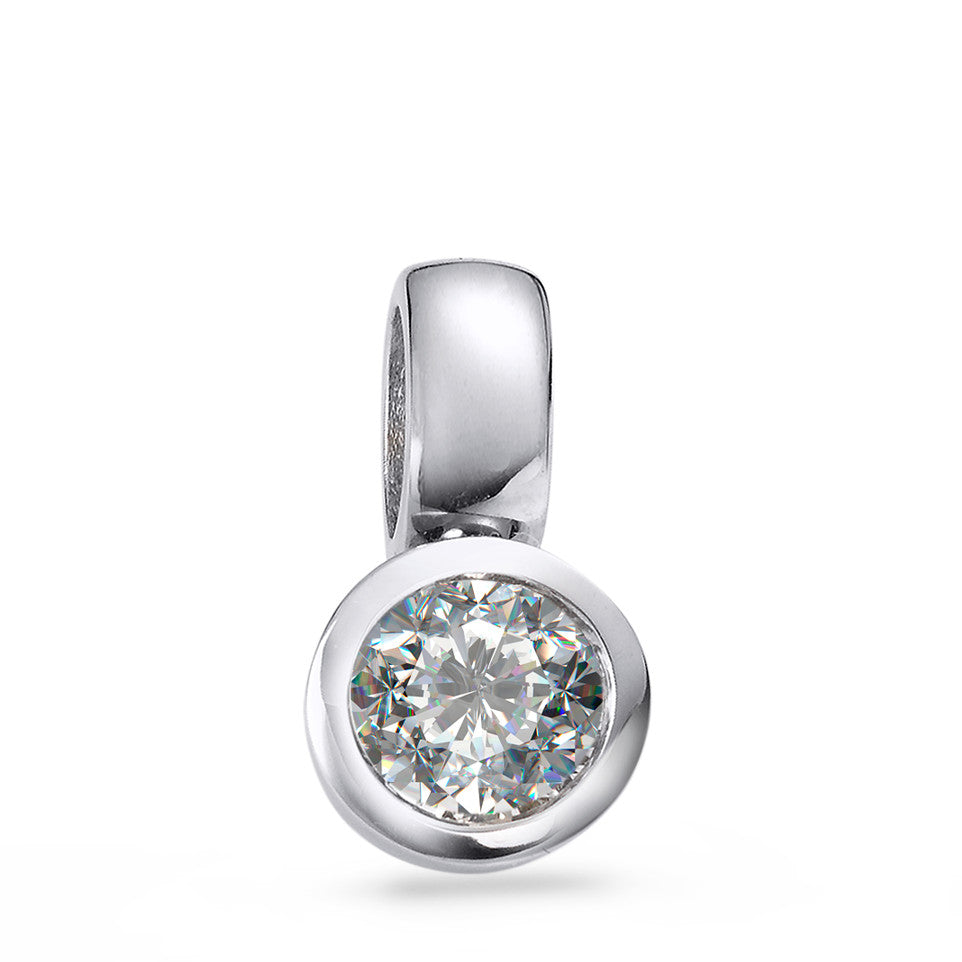 Hängsmycke 750/18 K vitguld diamant vit, 0.25 ct, [Brillant], w-si