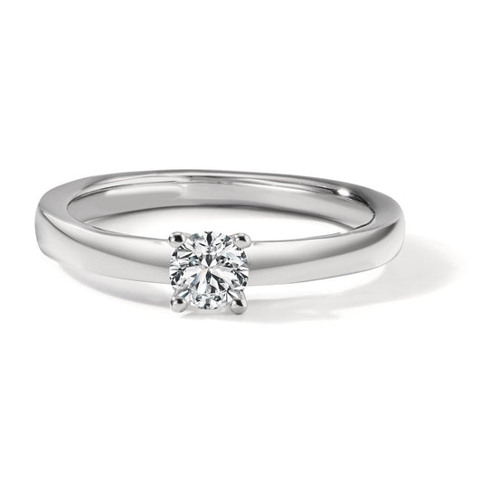 Solitärring 750/18 K vitguld [Diamant] [weiss], 0.33 ct, [Brillant], w-si