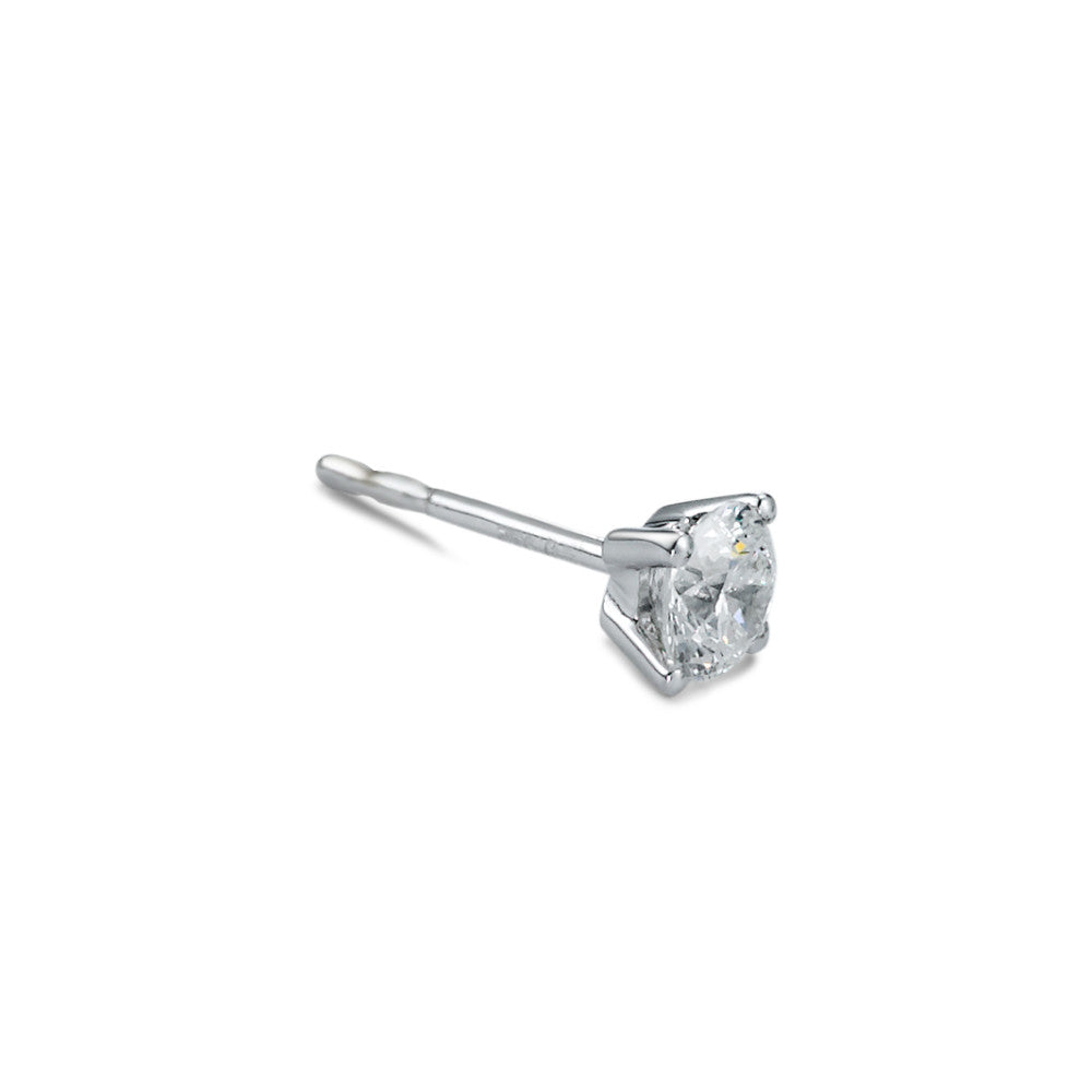 Örhängen 1 st 750/18 K vitguld diamant vit, 0.37 ct, w-si Ø4.5 mm