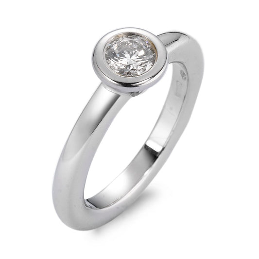 Solitärring 750/18 K vitguld [Diamant] [weiss], 0.30 ct, vsi