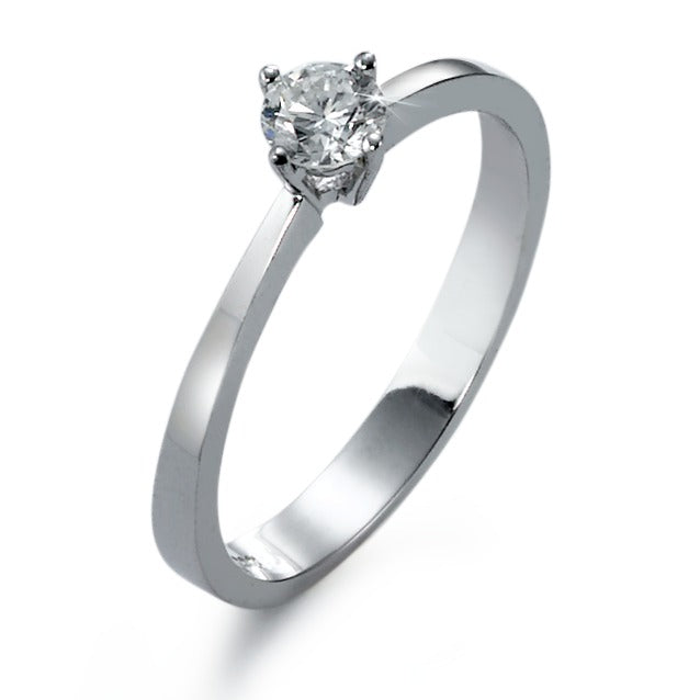 Solitärring 750/18 K vitguld diamant vit, 0.30 ct, si rodiumpläterad