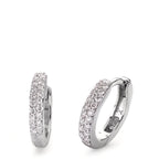 Hopfällbara örhängen 750/18 K vitguld diamant 0.24 ct, 38 stenar, si