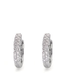 Hopfällbara örhängen 750/18 K vitguld diamant 0.24 ct, 38 stenar, si