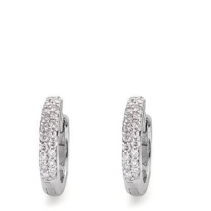 Hopfällbara örhängen 750/18 K vitguld diamant 0.24 ct, 38 stenar, si