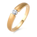 Solitärring 750/18 K gult guld diamant 0.15 ct, w-si