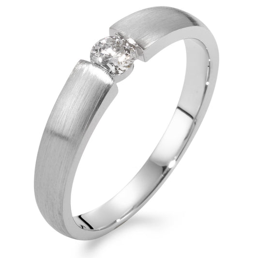 Solitärring 750/18 K vitguld [Diamant] 0.20 ct, w-si