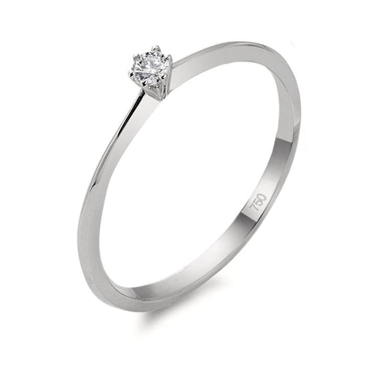 Solitärring 750/18 K vitguld diamant 0.06 ct, w-si