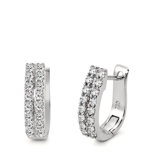 Hopfällbara örhängen 750/18 K vitguld diamant 0.57 ct, 32 stenar, w-si