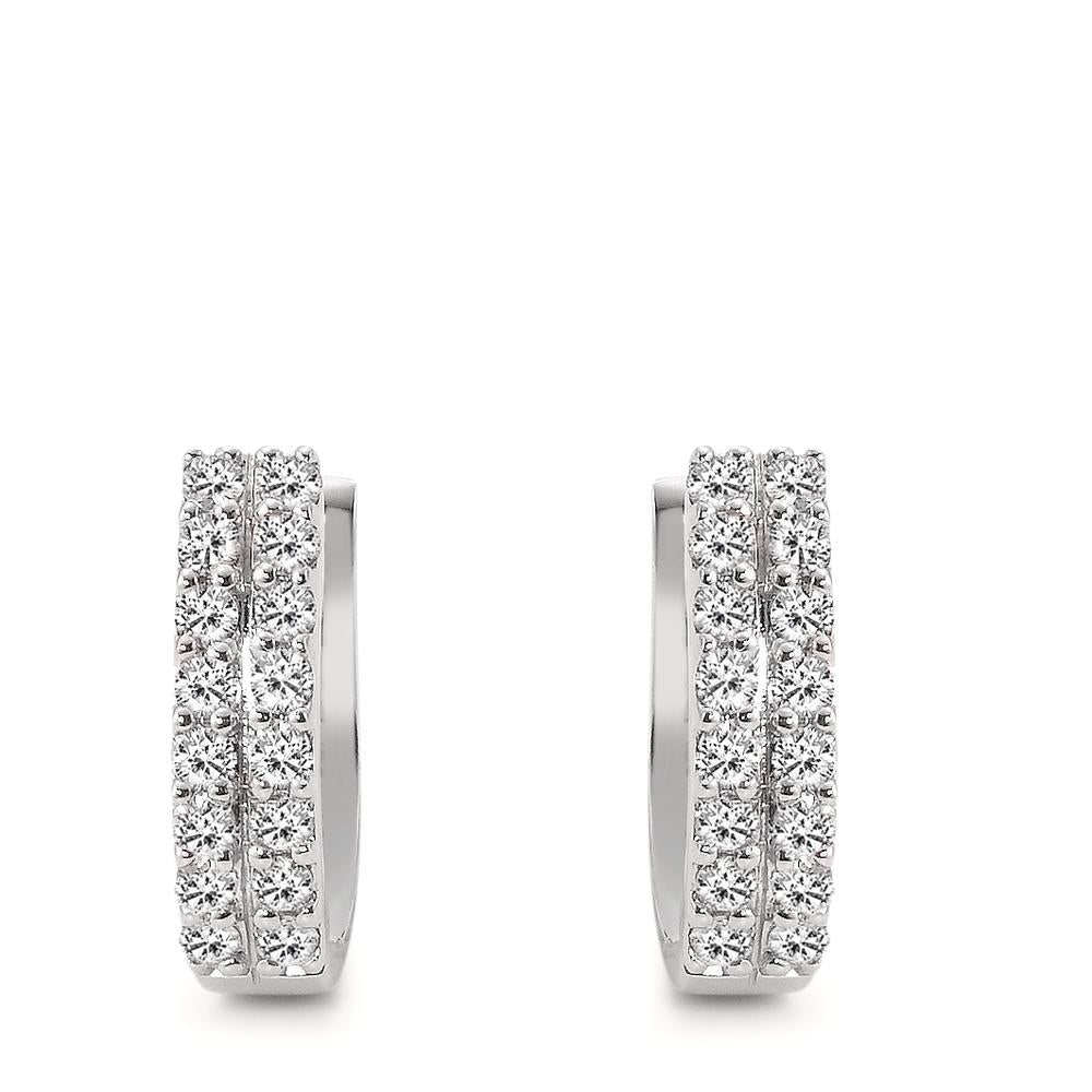Hopfällbara örhängen 750/18 K vitguld diamant 0.57 ct, 32 stenar, w-si