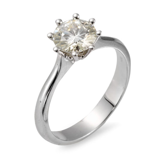 Solitärring 750/18 K vitguld [Moissanite] Ø7 mm