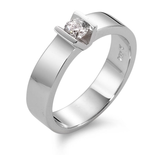 Solitärring 750/18 K vitguld [Diamant] 0.20 ct, w-si