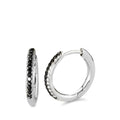 Hopfällbara örhängen 750/18 K vitguld diamant svart, 0.11 ct, 24 stenar, w-si
