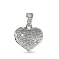Hängsmycke 750/18 K vitguld diamant 0.42 ct, 54 stenar, w-si Hjärta