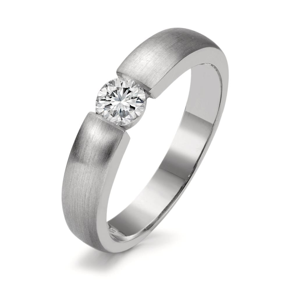 Solitärring 750/18 K vitguld diamant vit, 0.30 ct, w-si