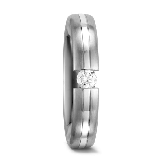 Partnerring 585/14 K vitguld diamant vit, 0.10 ct, w-si