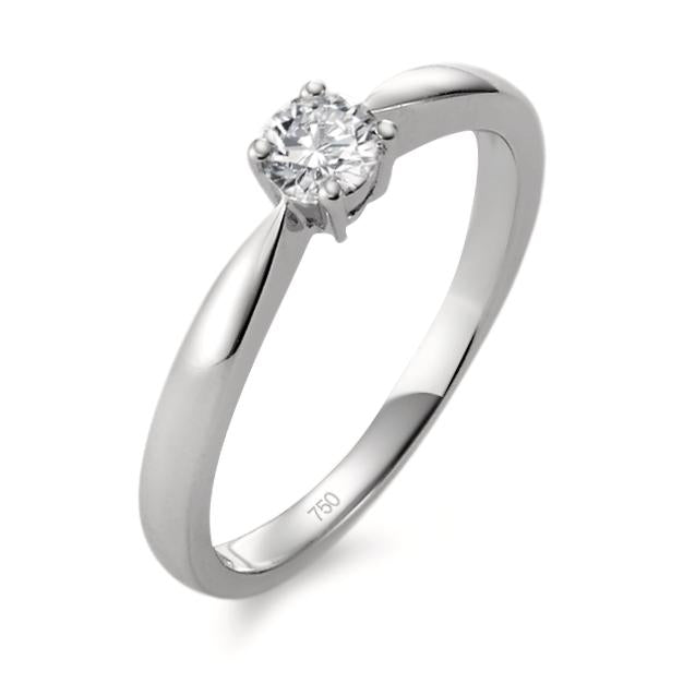 Solitärring 750/18 K vitguld diamant 0.25 ct, w-si