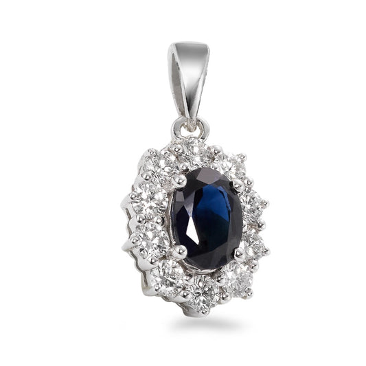 Hängsmycke 750/18 K vitguld safir blå, 0.556 ct, 11 stenar, w-si