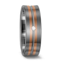 Partnerring 500 palladium, 585/14 K rött guld diamant vit, 0.02 ct, w-si
