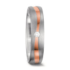 Partnerring 750/18 K vitguld, 750/18 K rött guld diamant vit, 0.03 ct, tw-vsi