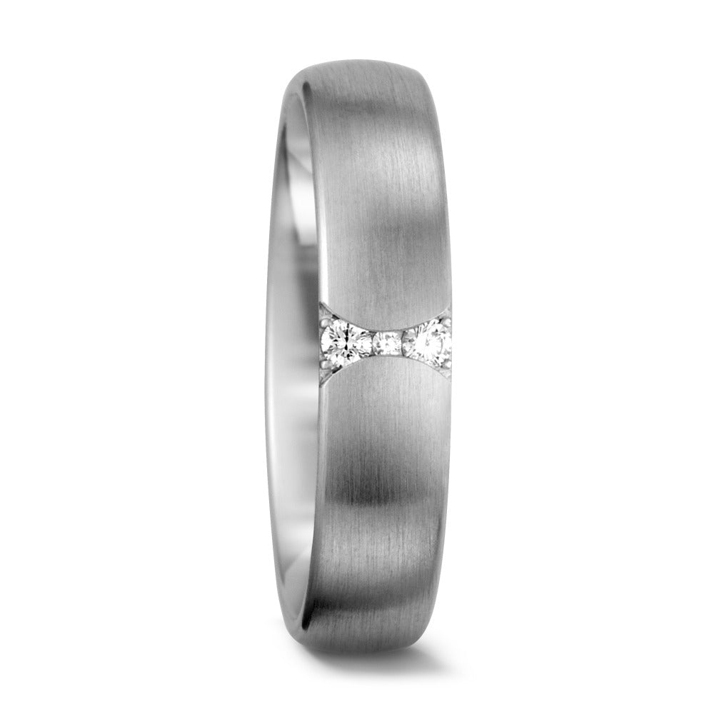 Partnerring 750/18 K vitguld diamant vit, 0.055 ct, 3 stenar, tw-vsi