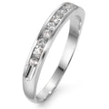 Minnesring 750/18 K vitguld diamant vit, 0.25 ct, 11 stenar, w-si
