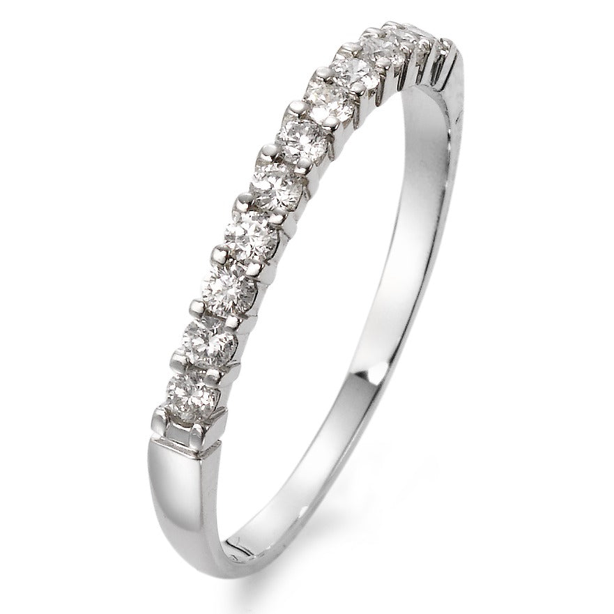 Minnesring 750/18 K vitguld diamant vit, 0.25 ct, 11 stenar, w-si