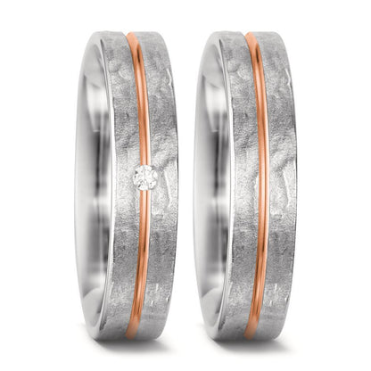Partnerring 750/18 K vitguld, 750/18 K rött guld