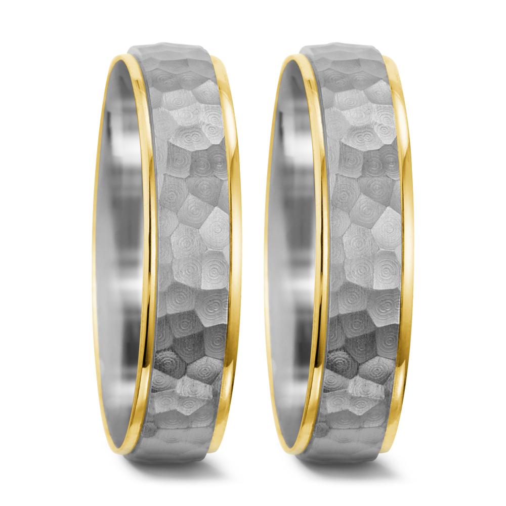 Partnerring 750/18 K vitguld, 750/18 K gult guld