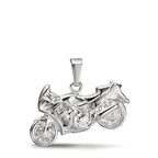 Hängsmycke Silver rodiumpläterad motorcykel