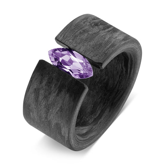 Finger ring Kol ametist violett