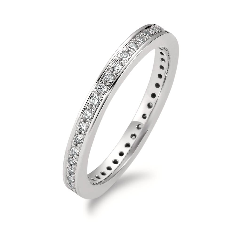 Minnesring 750/18 K vitguld diamant vit, 0.25 ct, 42 stenar, [Brillant], w-si