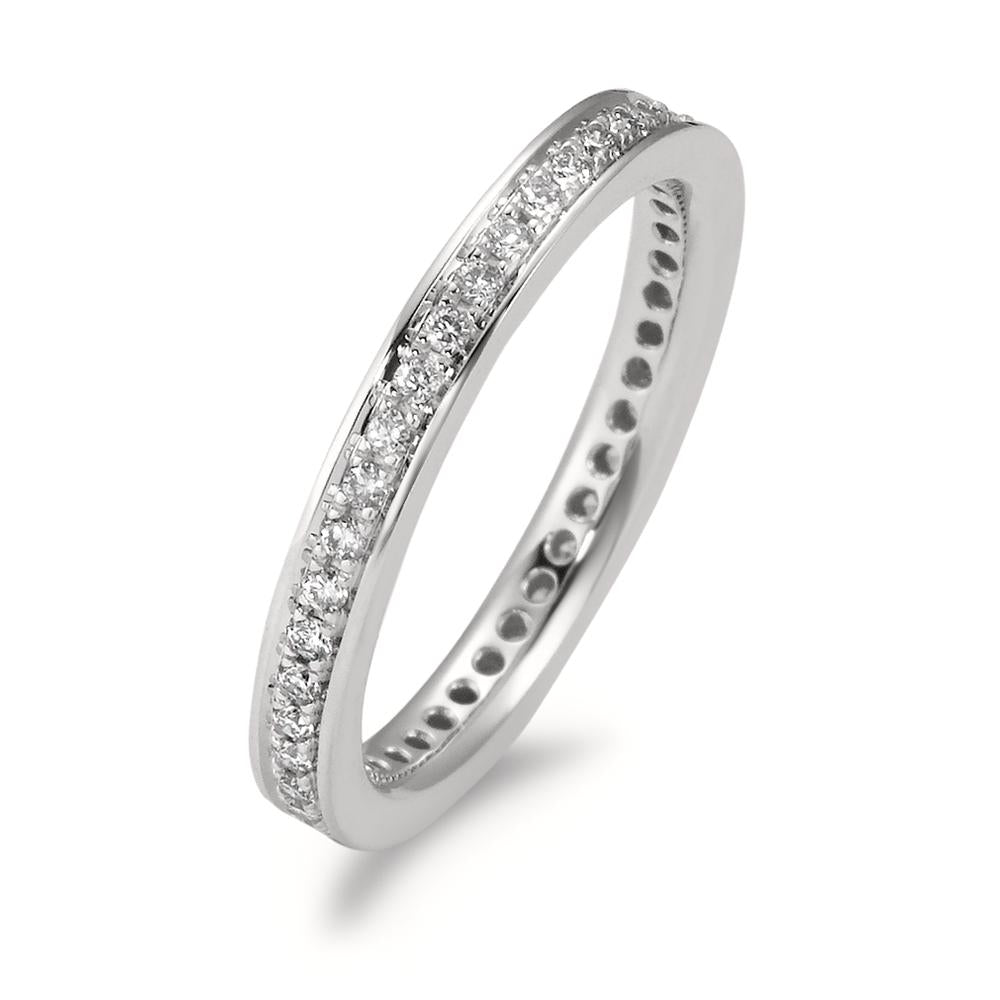 Minnesring 750/18 K vitguld diamant vit, 0.33 ct, 42 stenar, [Brillant], w-si