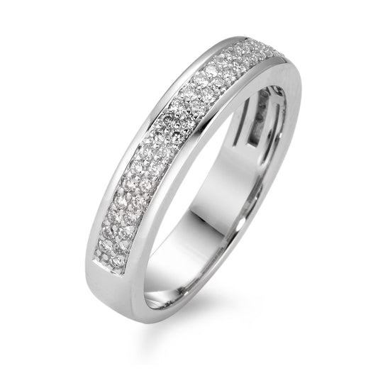 Finger ring 750/18 K vitguld diamant vit, 0.33 ct, 55 stenar, [Brillant], w-si