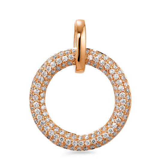 Hängsmycke 750/18 K rött guld diamant vit, 0.50 ct, 125 stenar, [Brillant], tw-vsi Ø18 mm