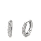 Hopfällbara örhängen 750/18 K vitguld diamant vit, 0.25 ct, 74 stenar, [Brillant], tw-vsi