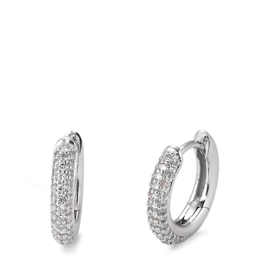 Hopfällbara örhängen 750/18 K vitguld diamant vit, 0.25 ct, 74 stenar, [Brillant], tw-vsi