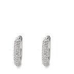Hopfällbara örhängen 750/18 K vitguld diamant vit, 0.25 ct, 74 stenar, [Brillant], tw-vsi