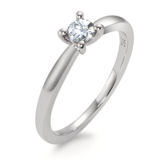 Solitärring 750/18 K vitguld [Diamant] [weiss], 0.25 ct, [Brillant], w-si