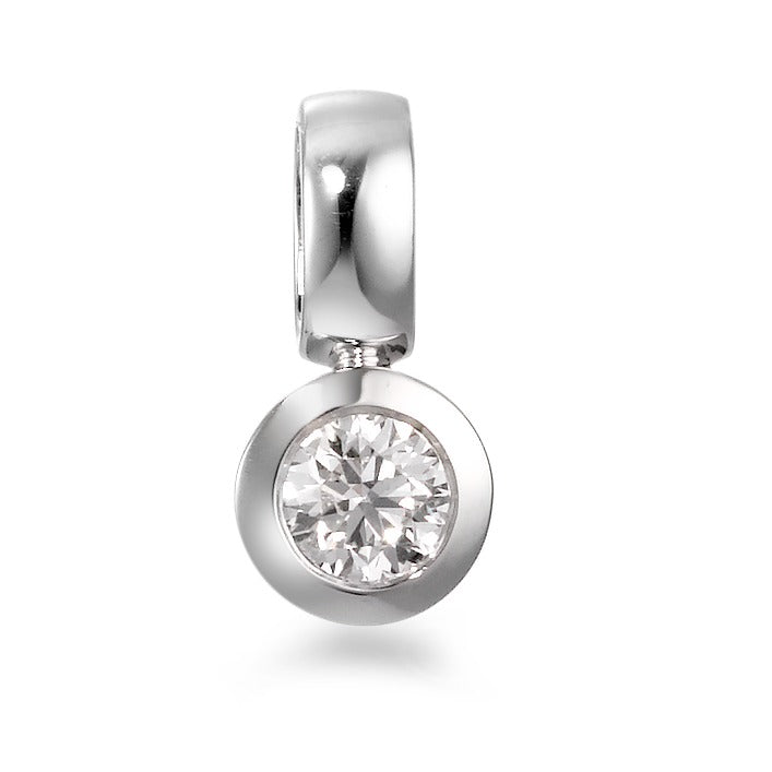 Hängsmycke 750/18 K vitguld diamant vit, 0.25 ct, [Brillant], w-si Ø6 mm