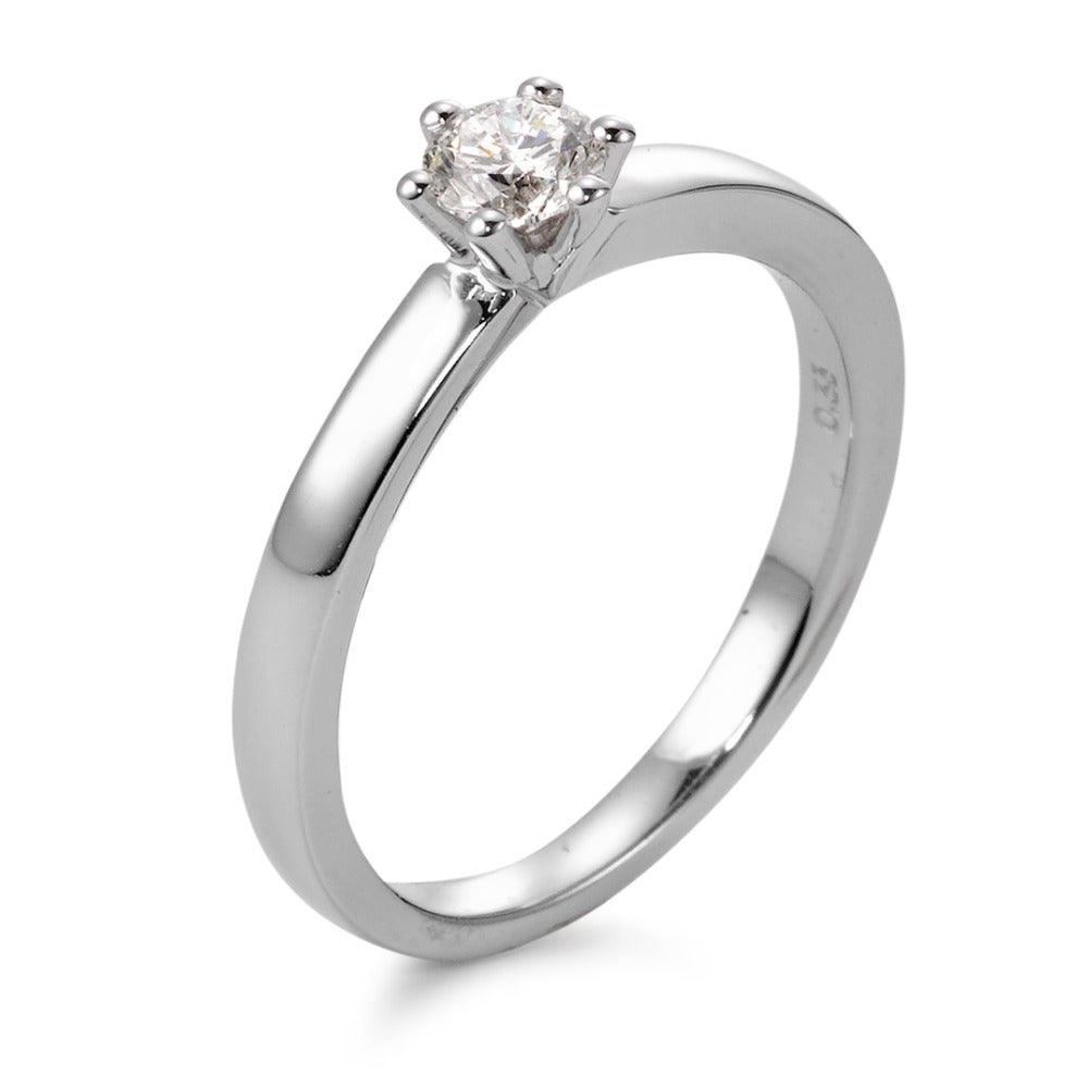 Solitärring 750/18 K vitguld diamant vit, 0.25 ct, [Brillant], w-si