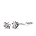 Örhängen med knoppar 750/18 K vitguld diamant vit, 0.25 ct, 2 stenar, [Brillant], w-si Ø4 mm