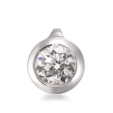 Hängsmycke 750/18 K vitguld diamant vit, 0.33 ct, [Brillant], w-si Ø6 mm