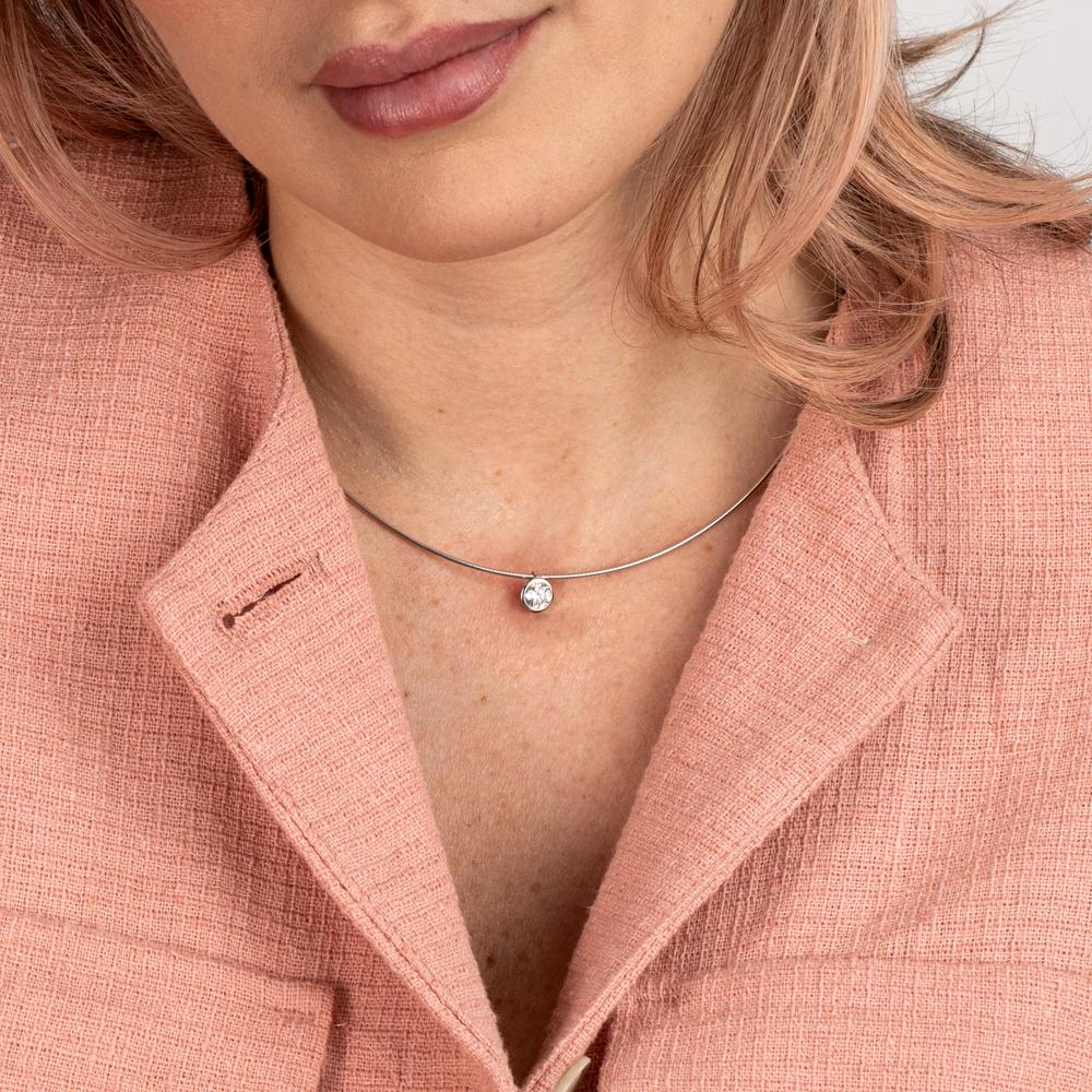 Collier 750/18 K vitguld 42 cm