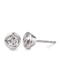 Örhängen med knoppar 750/18 K vitguld diamant vit, 0.50 ct, 2 stenar, [Brillant], w-si Ø5.5 mm
