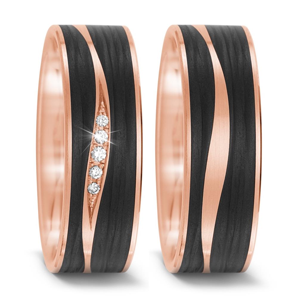 Partnerring 585/14 K roséguld, Kol