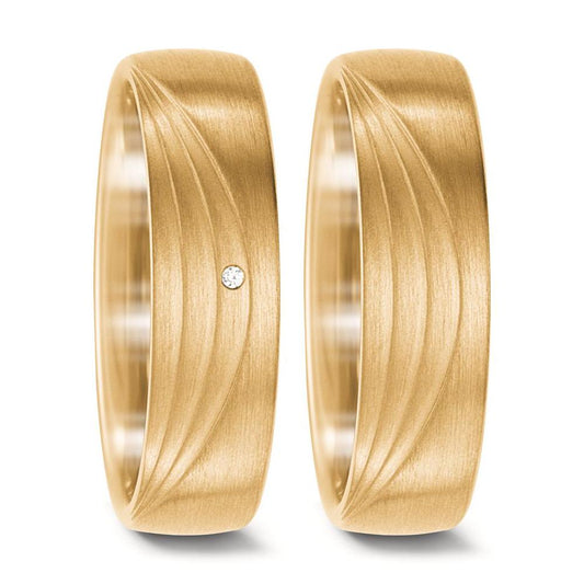 Partnerring 750/18 K gult guld