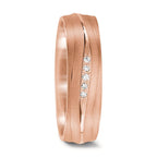 Partnerring 750/18 K roséguld diamant 0.028 ct, 5 stenar, tw-vsi