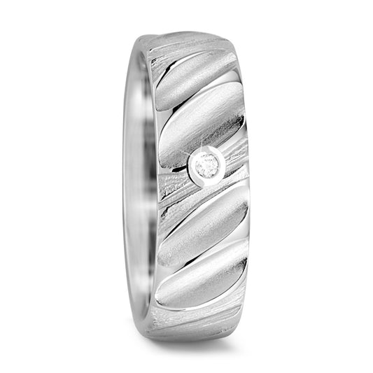Partnerring 750/18 K vitguld diamant 0.04 ct, w-si