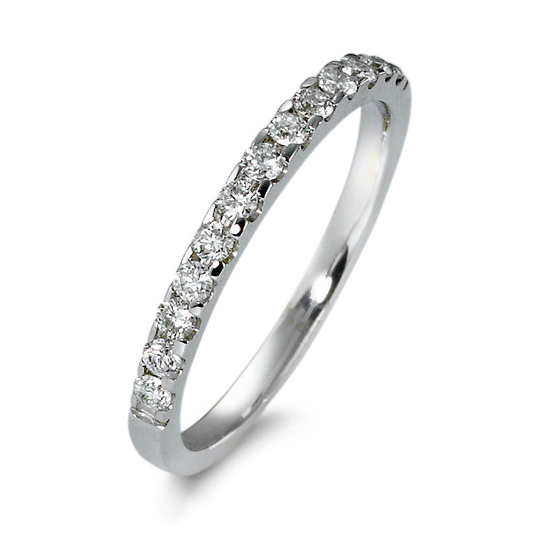Minnesring 585/14 K vitguld diamant 0.25 ct, 13 stenar, w-si