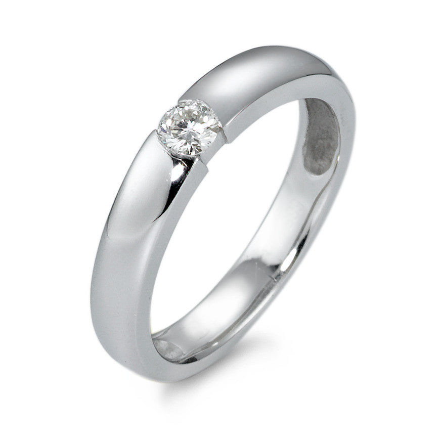 Solitärring 585/14 K vitguld diamant 0.15 ct, w-si